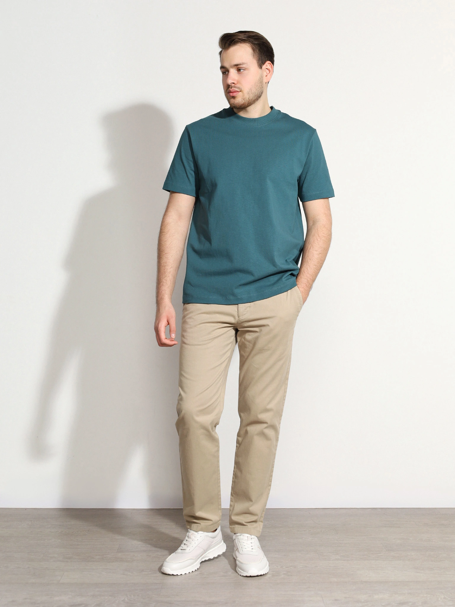 Футболка зеленого цвета из хлопка